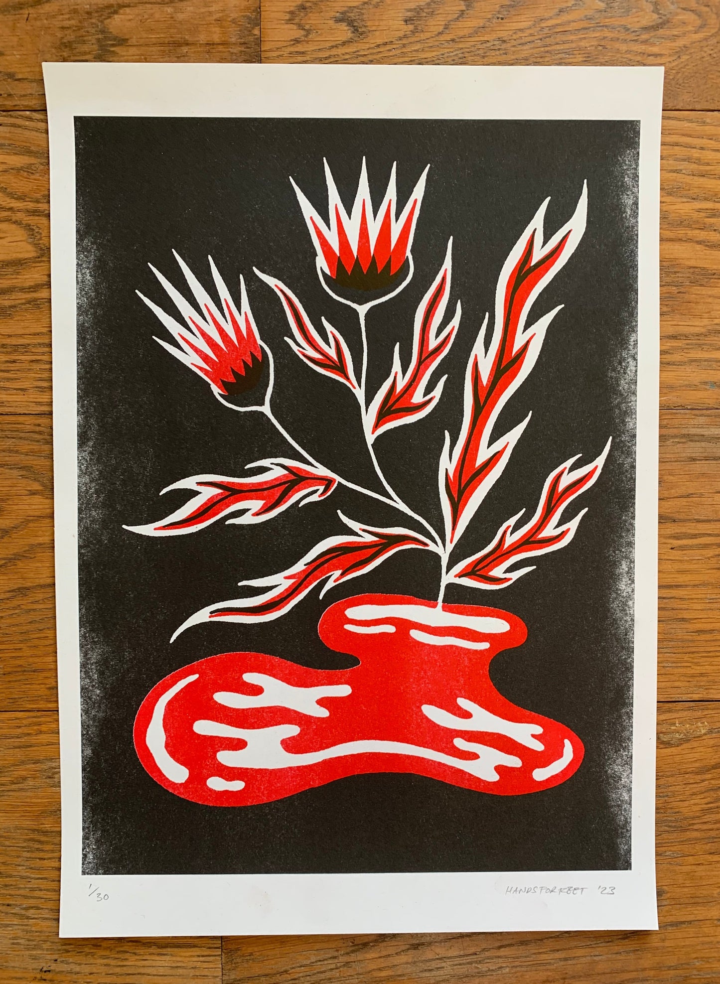Thistle Pot Print