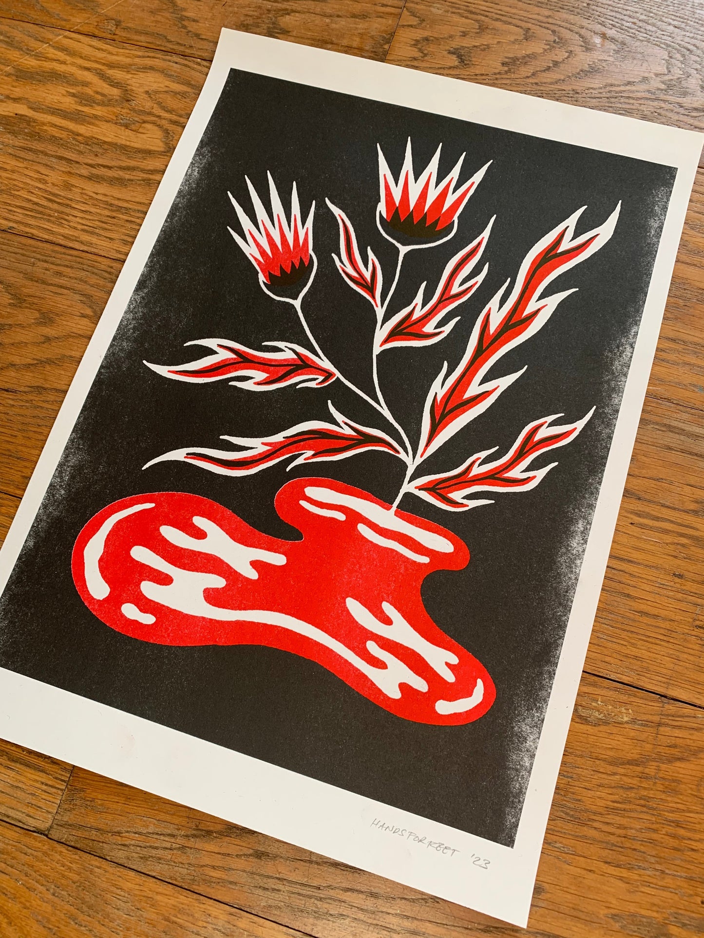 Thistle Pot Print