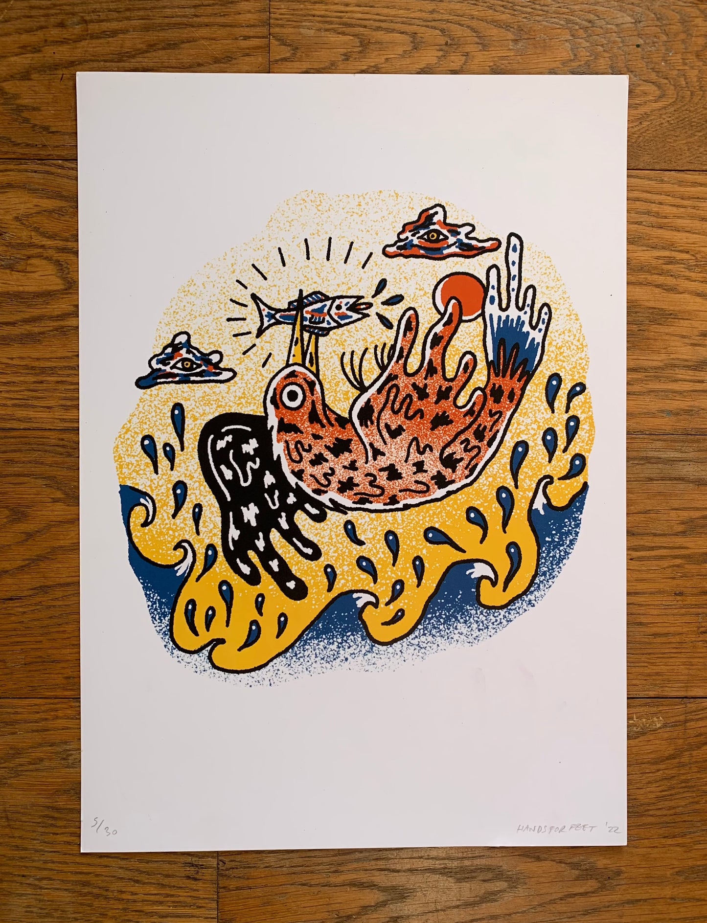Fishing Bird Digital Print